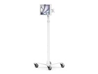 Compulocks iPad Air M2 & M3 13", Apex Enclosure Rolling Cart - Rise Freedom Extended White - Monteringssats (hölje, vagnstativ) - för surfplatta - förlängd - låsbar - medicinsk - höggradig aluminium - vit - skärmstorlek: 13" - för Apple 13-inch iPad Air (M2, M3) MCRSTDEXW13APXW
