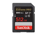 SanDisk Extreme Pro - Flash-minneskort - 512 GB - Video Class V90 / UHS-II U3 / Class10 - 1733x/2000x - SDXC UHS-II SDSDXDK-512G-GN4IN