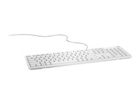 Dell KB216 - Tangentbord - USB - QWERTY - USA, internationellt - vit - för Latitude 34XX, 35XX, 5320, 5520; OptiPlex 7770; Precision 3440; Vostro 3681, 3888, 39XX 580-ADGM