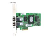 QLogic 4Gb FC Dual-Port PCIe HBA - Värdbussadapter - PCIe x4 låg profil - 4Gb Fibre Channel x 2 - för System x3250; x32XX M2; x34XX; x3550 M2; x3620 M3; x3650 M2; x3755; x3950 M2; x3950 X5 39R6527