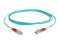 C2G LC-LC 10Gb 50/125 OM3 Duplex Multimode PVC Fiber Optic Cable (LSZH) - Nätverkskabel - LC multiläge (hane) till LC multiläge (hane) - 20 m - fiberoptisk - duplex - 50/125 mikron - OM3 - halogenfri - havsblå 85556