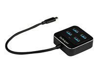 StarTech.com USB C-hubb med 4 portar - USB-C till 4x USB-A-portar - SuperSpeed 10 Gbps USB 3.1/3.2 Gen 2 Type-C-hubb - USB-bussdriven - Bärbar/kompakt USB-C till USB-adapterhubb för bärbar dator - Aluminium - Hubb - 4 x SuperSpeed USB 3.0 - skrivbordsmodell - för P/N: PEXUSB321C HB31C4AB