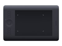 Wacom Intuos Pro Small - Digitaliserare - höger- och vänsterhänta - 15.7 x 9.8 cm - elektromagnetisk - 8 knappar - trådlös, kabelansluten - USB - svart PTH-451-ENES