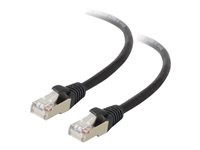 C2G Cat5e Booted Shielded (STP) Network Patch Cable - Patch-kabel - RJ-45 (hane) till RJ-45 (hane) - 15 m - STP - CAT 5e - formpressad - svart 83856