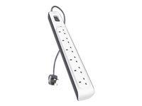 Belkin 6 Outlet Power Surge Protector - Överspänningsskydd - utgångskontakter: 6 BSV603AF2M