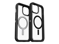 OtterBox Defender Series XT - Baksidesskydd för mobiltelefon - robust - MagSafe-kompatibilitet - polykarbonatskal, överdrag av syntetgummi - dark side (genomskinlig/svart) - för Apple iPhone 15 77-93336