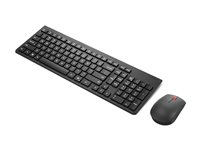 Lenovo Essential Wireless Combo Gen 2 - Sats med tangentbord och mus - trådlös - 2.4 GHz - QWERTY - Nordisk - svart - brun låda 4X31R64497