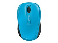 Microsoft Wireless Mobile Mouse 3500 - Mus - höger- och vänsterhänta - optisk - 3 knappar - trådlös - 2.4 GHz - trådlös USB-mottagare - cyanblå GMF-00271