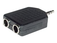 C2G - Ljudsplitter - stereojack hona till stereo mini jack hane 80468