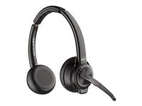 Poly Savi 8220-M Office - Savi 8200 series - headset - på örat - DECT / Bluetooth - trådlös - aktiv brusradering - svart - Certifierad för Microsoft-teams, Google Meet-certifierad, Works With Chromebook Certified 8D3H8AA