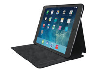 Kensington Comercio Hard Folio Case & Adjustable Stand for iPad Air - Fodral för surfplatta - hudsvart K97023WW