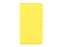 Insmat Exclusive - Skydd för mobiltelefon - läder - gul - för Nokia Lumia 520 650-2028