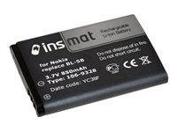 Insmat - Batteri - Li-Ion - 850 mAh - för Nokia 32XX, 5140, 5200, 53XX, 5500, 60XX, 61XX, 7260, 7360, N80, N90 106-9328