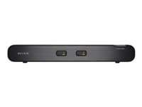 Belkin Advanced Secure DVI-I KVM Switch - Omkopplare för tangentbord/video/mus/ljud - 2 x KVM/ljud - 1 lokal användare - skrivbordsmodell F1DN102BEA