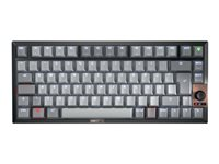 CHERRY KW 300 MX - Tangentbord - 75% - compact - bakgrundsbelyst - trådlös - Bluetooth 5.2, USB-C - QWERTY - amerikansk - tangentbrytare: CHERRY MX2A Brown - svart G80-3960HIAUS-2