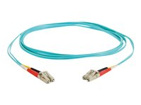 C2G LC-LC 10Gb 50/125 OM3 Duplex Multimode PVC Fiber Optic Cable (LSZH) - Nätverkskabel - LC multiläge (hane) till LC multiläge (hane) - 50 m - fiberoptisk - duplex - 50/125 mikron - OM3 - halogenfri - havsblå 85558