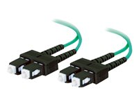 C2G 10Gb OM3 SC/SC Duplex 50/125 Multimode Fibre Patch Cable - Patch-kabel - SC-läge (multi-mode) (hane) till SC-läge (multi-mode) (hane) - 5 m - fiberoptisk - duplex - 50/125 mikron - OM3 - havsblå 85165