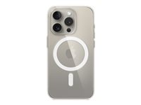 Apple - Baksidesskydd för mobiltelefon - MagSafe-kompatibilitet - polykarbonat - klar - för iPhone 15 Pro MT223ZM/A