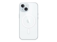 Apple - Baksidesskydd för mobiltelefon - MagSafe-kompatibilitet - polykarbonat - klar - för iPhone 15 MT203ZM/A