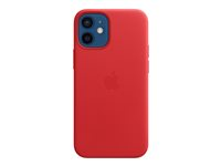 Apple - (PRODUCT) RED - baksidesskydd för mobiltelefon - med MagSafe - läder - röd - för iPhone 12 mini MHK73ZM/A