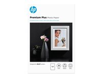 HP Premium Plus Photo Paper - Blank - 100 x 150 mm - 300 g/m² - 25 ark fotopapper - för Deskjet 21XX, 2622, 36XX; Officejet 52XX, 6000, 68XX, 80XX; Photosmart B110, Wireless B110 CR677A