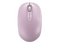 Microsoft Wireless Mobile Mouse 1850 - Mus - höger- och vänsterhänta - optisk - 3 knappar - trådlös - 2.4 GHz - trådlös USB-mottagare - ljus orkidé U7Z-00023