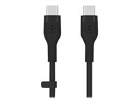 Belkin BoostCharge - USB-kabel - 24 pin USB-C (hane) till 24 pin USB-C (hane) - USB 2.0 - 2 m - svart CAB009BT2MBK