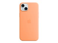 Apple - Baksidesskydd för mobiltelefon - MagSafe-kompatibilitet - silikon - apelsinsorbet - för iPhone 15 Plus MT173ZM/A