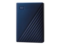 WD My Passport for Mac WDBA2F0040BBL - Hårddisk - krypterat - 4 TB - extern (portabel) - USB 3.2 Gen 1 - 256 bitars AES - midnattsblå WDBA2F0040BBL-WESN