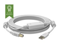 Vision Techconnect 2 - USB-kabel - USB (hane) till USB typ B (hane) - 15 m - aktiv - vit TC2 15MUSB+