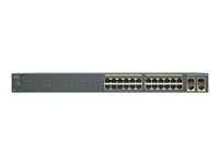 Cisco Catalyst 2960-24TC-S - Switch - Administrerad - 24 x 10/100 + 2 x kombinations-Gigabit SFP - rackmonterbar WS-C2960-24TC-S