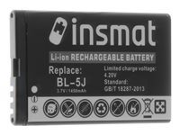 Insmat - Batteri - Li-Ion - 1450 mAh - för Nokia 5228, 5230, 5235, 5800, C3, N900, X1, X6; Asha 200, 201, 302; Lumia 520, 530 106-9471