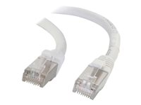 C2G Cat5e Booted Shielded (STP) Network Patch Cable - Patch-kabel - RJ-45 (hane) till RJ-45 (hane) - 50 m - STP - CAT 5e - formpressad - vit 83890