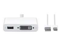 Apple - DVI-adapter - dubbel länk - USB, Mini DisplayPort (hane) till USB, DVI-D (hona) MB571Z/A