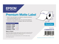 Epson Premium - Matt - Rulle (7,6 cm x 35 m) 1 rulle (rullar) löpande etikettpapper - för Epson TM-C3400-LT; ColorWorks CW-C4000E (BK), CW-C4000E (MK); TM C3400, C3400BK, C3500 C33S045418