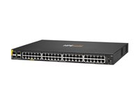 HPE Aruba 6000 48G Class4 PoE 4SFP 370W Switch - Switch - Administrerad - 48 x 10/100/1000 (PoE+) + 4 x Gigabit SFP - sida till sida luftflöde - rackmonterbar - PoE (370 W) R8N85A#ABB