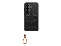 OtterBox Sole Series - Baksidesskydd för mobiltelefon - nylontextil, polykarbonatskikt, TPE (termaplastisk elastomer) - midnatt krets (svart) - för Samsung Galaxy S26 Ultra 77-000054