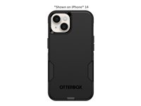 OtterBox Commuter Series - Baksidesskydd för mobiltelefon - MagSafe-kompatibilitet - polykarbonat, syntetiskt gummi - svart - för Apple iPhone 15 Pro 77-92562