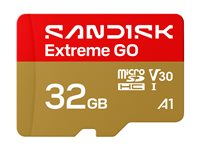 SanDisk Extreme Go - Flash-minneskort - 32 GB - A1 / Video Class V30 / UHS-I U3 - microSDHC UHS-I SDSQXGN-032G-GN6MN