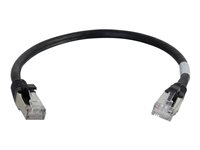 C2G Cat6a Booted Shielded (STP) Network Patch Cable - Patch-kabel - RJ-45 (hane) till RJ-45 (hane) - 2 m - STP - CAT 6a - formpressad, hakfri, tvinnad - svart 89917