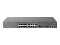 HPE 3100-16 v2 SI Switch - Switch - L3 - Administrerad - 16 x 10/100 + 2 x 10/100/1000 - rackmonterbar JG222A