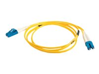 C2G LC-LC 9/125 OS1 Duplex Singlemode PVC Fiber Optic Cable (LSZH) - Patch-kabel - LC enkelläge (hane) till LC enkelläge (hane) - 3 m - fiberoptisk - duplex - 9 / 125 mikrometer - OS1 - halogenfri - gul 85606