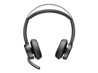 Poly Voyager Focus 2 - Headset - på örat - Bluetooth - trådlös, kabelansluten - aktiv brusradering - USB-C via Bluetooth-adapter - svart - Certifierad för Microsoft-teams 77Y89AA