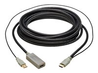 Eaton Tripp Lite Series HDMI Extension Cable with Active Repeater (M/F), 4K 60 Hz, HDR, 4:4:4, HDCP 2.2, 15 ft. (4.6 m), TAA - HDMI-förlängningskabel - TAA-kompatibel - 4.6 m - svart - aktiv förstärkare P569-015-MF-ACT