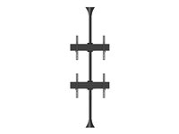 Multibrackets M Pro MBFC2U - Monteringssats (takmontering, golvmontering) - för 2 LCD-bildskärmar - aluminium, stål - svart - skärmstorlek: 40"-65" 7350073733637