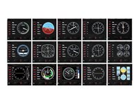 Saitek Pro Flight Instrument Panel - Instrumentpanel till flygsimulator - kabelansluten - för PC 945-000008