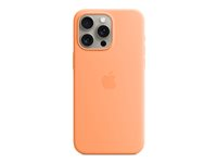 Apple - Baksidesskydd för mobiltelefon - MagSafe-kompatibilitet - silikon - apelsinsorbet - för iPhone 15 Pro Max MT1W3ZM/A