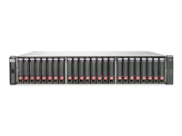 HPE P2000 G3 iSCSI Dual Controller - Hårddiskarray - 3.6 TB - 24 fack ( SATA-300 / SAS-2 ) - 12 x 300 GB - iSCSI (1 GbE) (extern) - kan monteras i rack - 2U BV919B