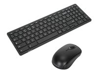 Targus - Sats med tangentbord och mus - kan användas med Chromebook, antimikrobiellt - trådlös - Bluetooth 5.2 - QWERTY - brittisk - tangentbrytare: Saxnyckel - svart BUS0422UK