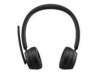 Microsoft Modern Wireless Headset for Business - Headset - på örat - Bluetooth - trådlös - svart - Certifierad för Microsoft-teams 8JS-00007